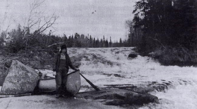 preparing to portage a freight canoe