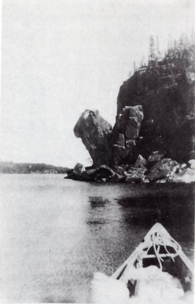 Rock formation on Whiskey Jack Lake